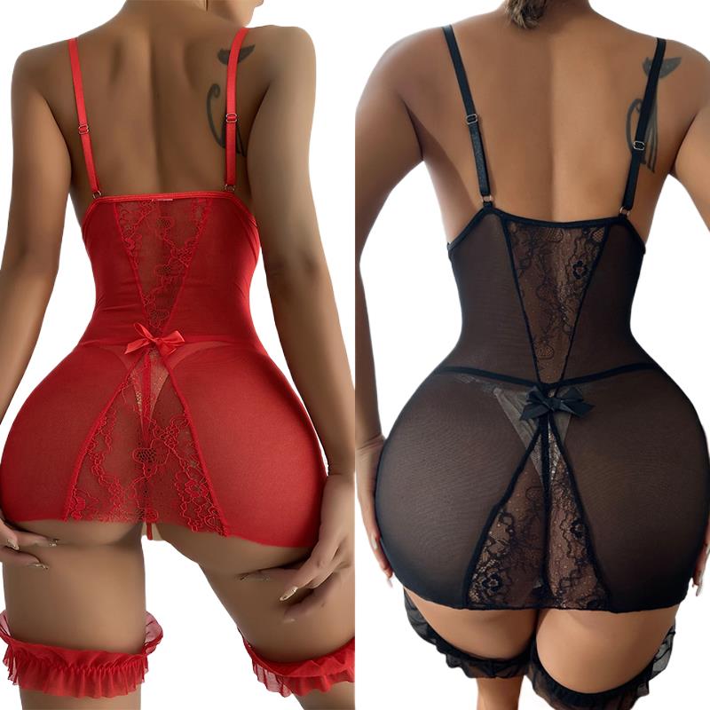 Transparent V-neck Strap Night - огляд і ціна Babydoll Chemise Night