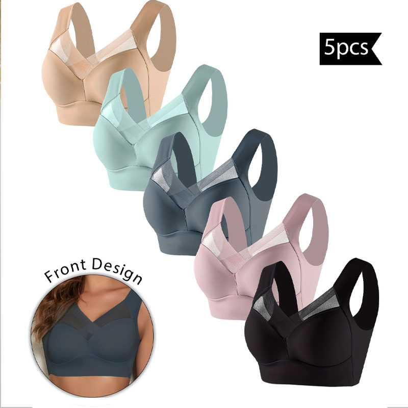 5PCS Women Sports Bras Full Cu - огляд і ціна Bralette Wireless Soft