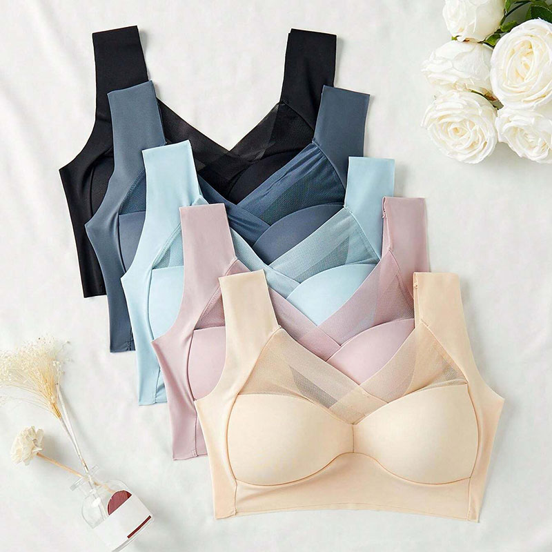 5PCS Women Sports Bras Full Cu - огляд і ціна Bralette Wireless Soft